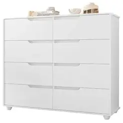 Comoda Doble 8 Gavetas Albatroz Branco
