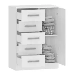 Comoda Miami 5 Gavetas 1 Porta Fellicci Interno