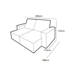 Sofa Hug 4 Lugares Retratil e Reclinavel 250cm Tecido Veludo Bianchi medidas