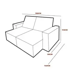 Sofa Macae 3 Lugares Retratil e Reclinavel Tecido Suede 190cm Uniao Medidas