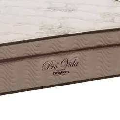 Colchao Pro Vida Casal Molas Ensacadas 30x188x138 Ortobom Detalhe Frontal