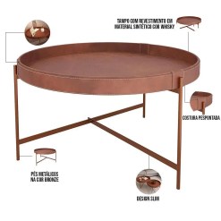 Conjunto Decor Mesa De Centro 600 E 700 Patrimar Whisky Detalhe