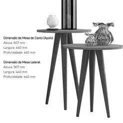 Conjunto Slim Mesa De Apoio E Lateral Patrimar Medidas