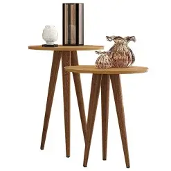 Conjunto Slim Mesa De Apoio E Lateral Patrimar Cinamomo