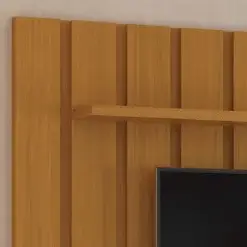 Painel Brise Sem Nicho 220cm para TV ate 75 Polegadas EDN Cedro Detalhe