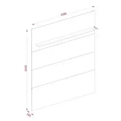 Painel Guapore para TV ate 75 Polegadas Madetec Medidas