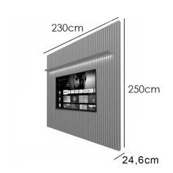 Painel Nobre Sem Nicho 230cm Home para TV ate 85 Polegadas com LED Medidas