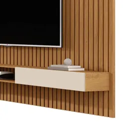 Painel Venus para TV ate 70 Polegadas 2 Portas Giga Nature Off White Detalhe