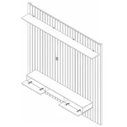 Painel Venus para TV ate 70 Polegadas 2 Portas Giga Nature Off White Detalhe Porta