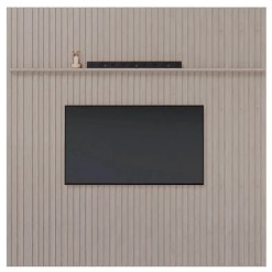 Painel Versatti Sem Nicho 221cm Para TV Ate 70 Polegadas Fabrimoveis Gianduia