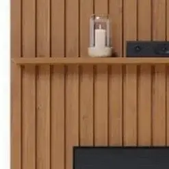 Painel Versatti sem Nicho 226cm para TV ate 70 Polegadas Fabrimoveis Nature Detalhe