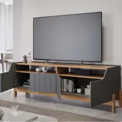 Rack Moema Para TV Ate 70 Polegadas 4 Portas Permobili Interno