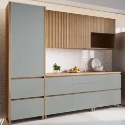 Armario De Cozinha Rainha 5 Pecas Modulada Nesher Nature Verde