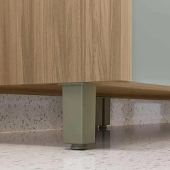 Armario De Cozinha Rainha 5 Pecas Modulada Nesher Nature Verde Detalhe Pe