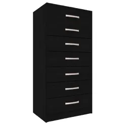 Comoda 7 Gavetas Evidencia Preto