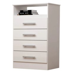 Comoda Jessica 4 Gavetas 1 Nicho ACP Branco