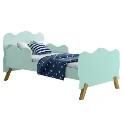 Mini Cama Infantil Angel Com Pes Retro E Protecao Lateral VJ Menta