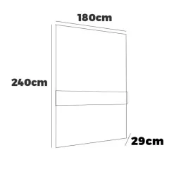 Painel Arbo Com Nicho 180cm Para TV Ate 75 Polegadas EDN Medidas