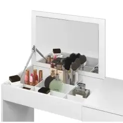 Penteadeira Multiuso Dimitri Escrivaninha 2 Portas Com Espelho Tigus Detalhe