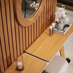 Aparador Ibiza Pes Palito Tebarrot Off White Nature Detalhe