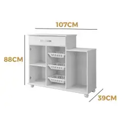 Balcao Teresina Com Fruteira 2 Portas 1 Gaveta Arte Moveis Branco Medidas