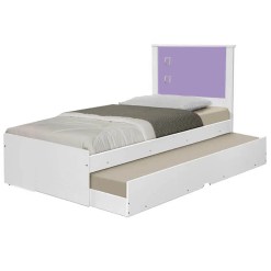 Cama Barcelona Com Cama Auxiliar Solteiro Tebarrot Lilas