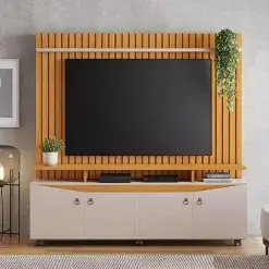 Estante Conceito Home Para TV Ate 65 Polegadas 4 Portas Ripado JCM