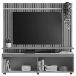 Estante Conceito Home Para TV Ate 65 Polegadas 4 Portas Ripado JCM Cinamomo Off White Interno