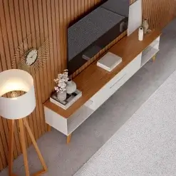 Painel Decorativo Detroit 220cm X 45cm Ripado Tebarrot Nature Detalhe