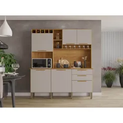 Armario De Cozinha Topazio 6 Portas 2 Gavetas