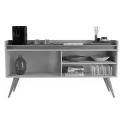 Buffet Gold 4 Portas Com Pes Palito Primus Mel Perola Interno