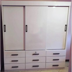 Guarda Roupa Itapema SEM Espelho Casal 3 Portas De Correr E 9 Gavetas Rud Rack Foto Real