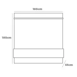 Painel Authentique Para TV Ate 75 Polegadas Linea Freijo Off White Medidas