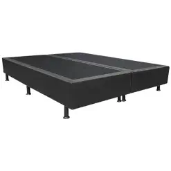 Base Box Bipartida Universal Queen Em Suede 37x198x158 Preto