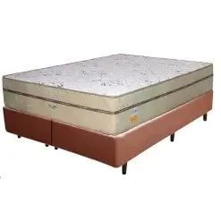 Base Box Bipartida Com Colchao Toronto Ecotec Queen Molas Ensacadas 62x198x158 Marrom