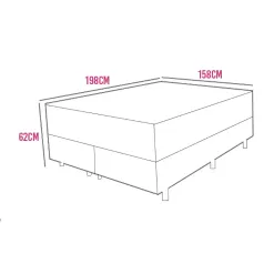 Base Box Bipartida Com Colchao Toronto Ecotec Queen Molas Ensacadas 62x198x158 Medidas