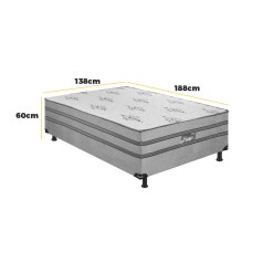Cama Box Prestige Casal Com Molas Ensacadas 138x188x60cm Ecotec Medidas