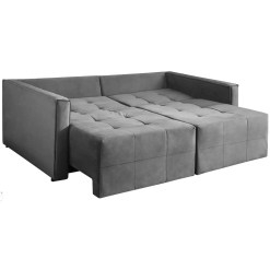Sofa Cama Berlim 3 Lugares Retratil Tecido Linho 200cm Detalhe