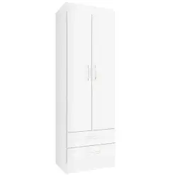Guarda Roupa Atalaia 2 Portas 2 Gavetas Solteiro Evidencia Branco