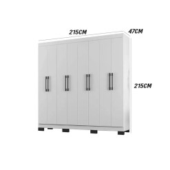 Guarda Roupa B2348 Casal 8 Portas 4 Gavetas Araplac Medidas
