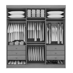Guarda Roupa Colibri Casal 6 Portas 6 Gavetas D Doro Interno
