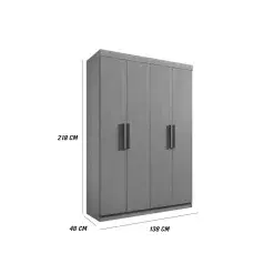 Guarda Roupa Colibri Solteiro 4 Portas 3 Gavetas D Doro Medidas