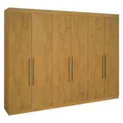 Guarda Roupa Da Vinci 6 Portas 6 Gavetas Casal D Doro Cinamomo