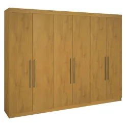 Guarda Roupa Da Vinci 6 Portas 6 Gavetas Casal D Doro Cinamomo