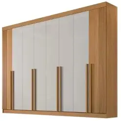 Guarda Roupa Daymond Casal 8 Portas 8 Gavetas D Doro Cinamomo Off