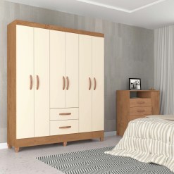 Guarda Roupa Fortaleza 6 Portas 2 Gavetas Casal Atualle