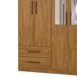 Guarda Roupa Hercules Solteiro 4 Portas 2 Gavetas Carioca Detalhe