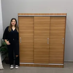 Guarda Roupa Lisboa Casal 3 Portas 2 Gavetas Evidencia Foto Real
