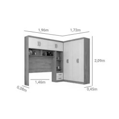Guarda Roupa Modulado Parana Casal 8 Portas 4 Gavetas Atualle Medidas