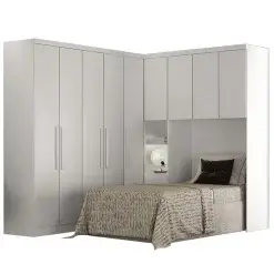 Guarda Roupa Modulado Rizon 004 Solteiro 4 Pecas Novo Horizonte